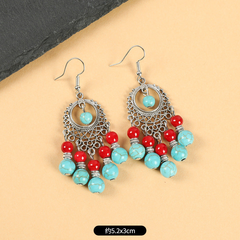 Wholesale Vintage Tassel Alloy Earrings